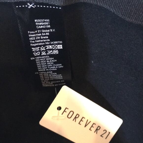 Hat black Boho style. Felt.One size. New with tag. - Picture 5 of 5